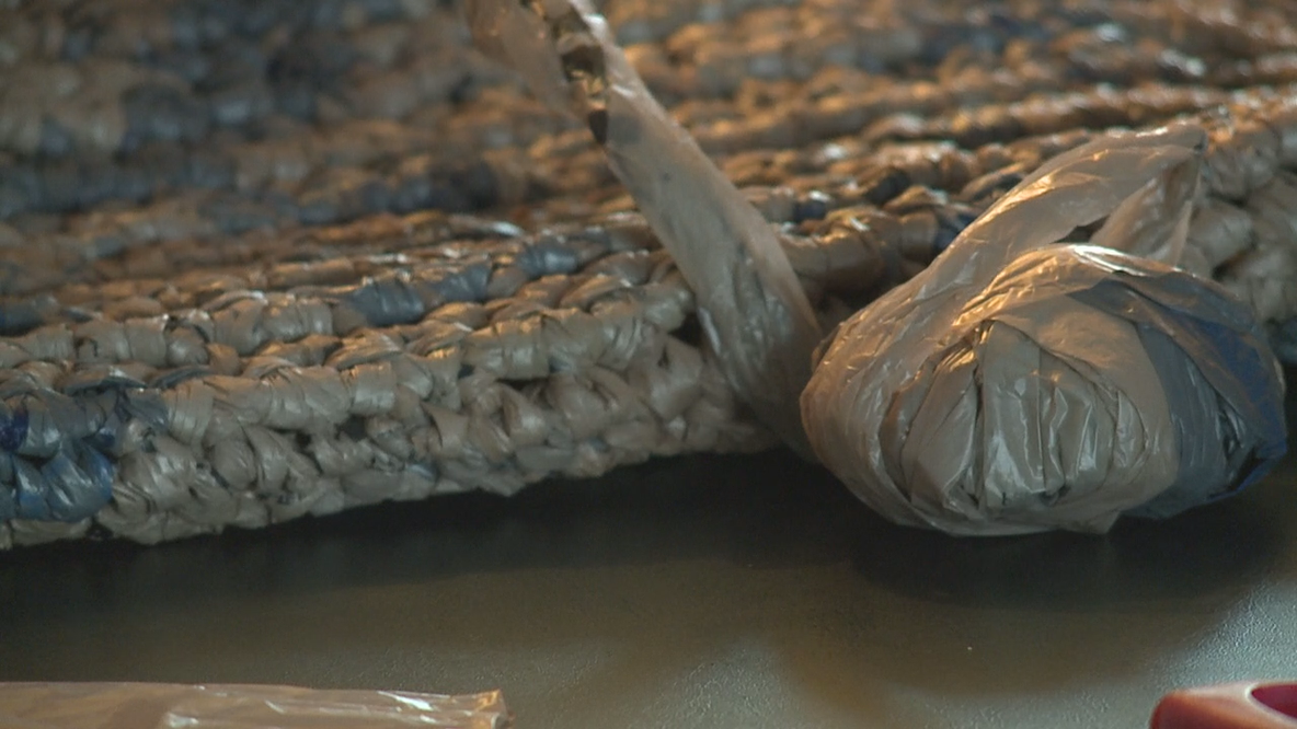 Crocheted 'Mercy Mats' help those in need and the environment
